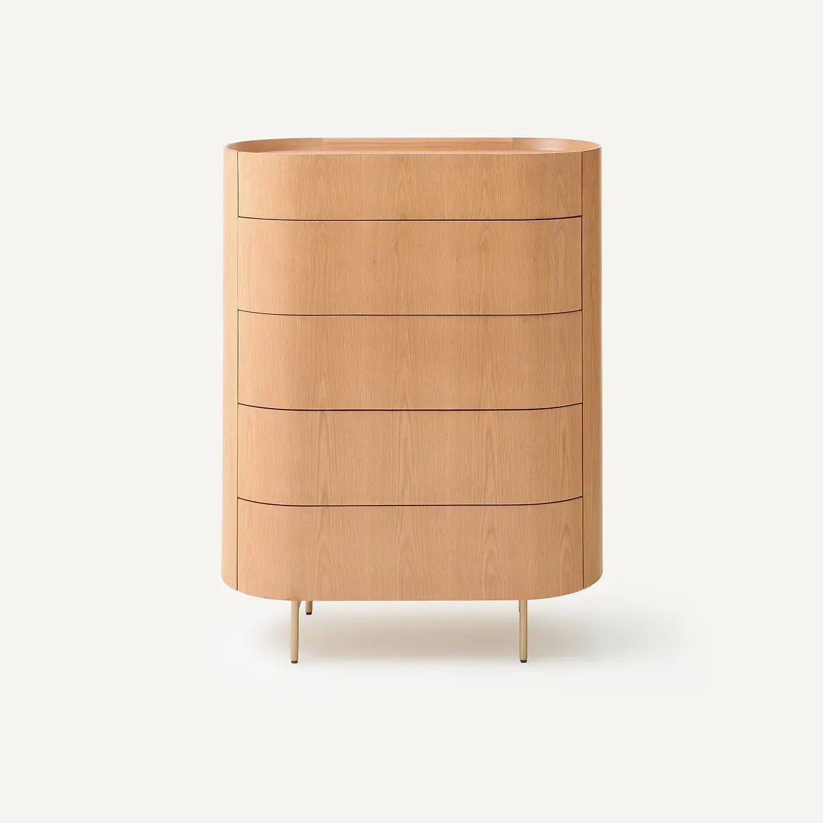 Aslen Tall 5-Drawer Chest of Drawers - Natural Oak alternate view