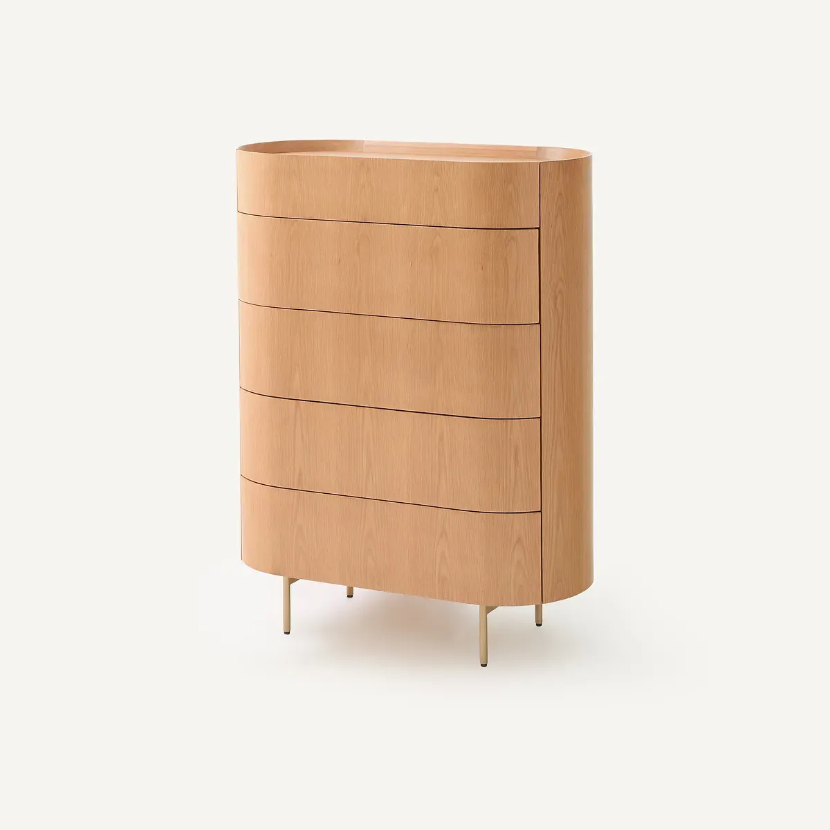 Aslen Tall 5-Drawer Chest of Drawers - Natural Oak product