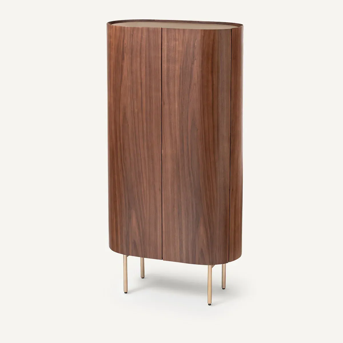Aslen Wardrobe with Drawer - Walnut, Veneer & Leather product