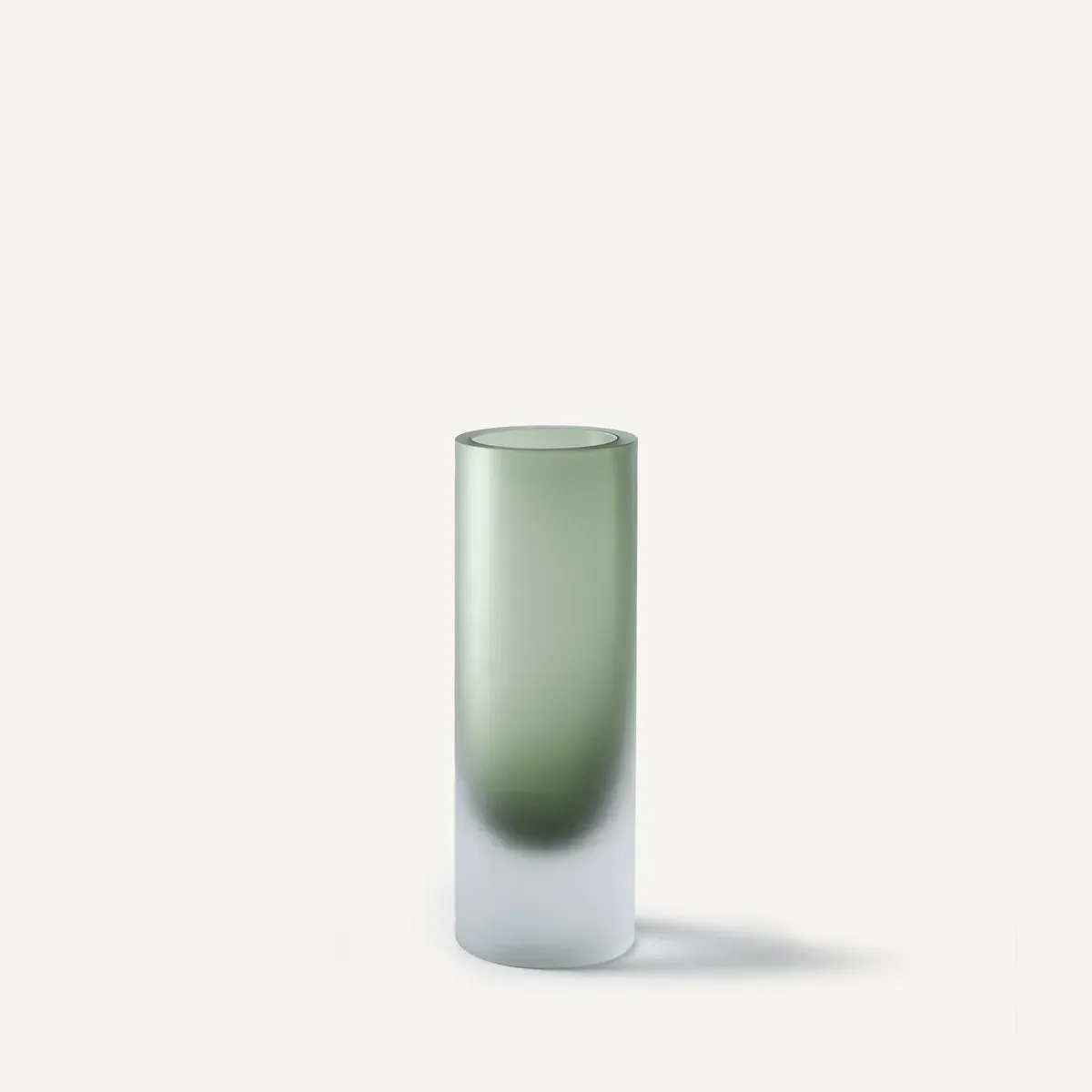 Audran Frosted Blown Glass Vase - Olive Green product