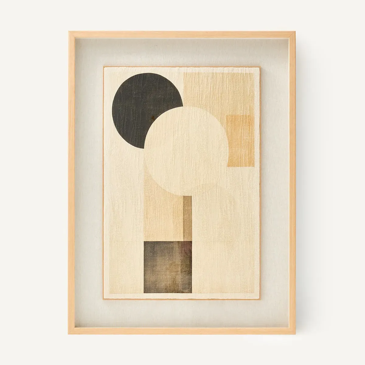 Bacia Hand Painted Canvas Wall Art - Sandy Beige product