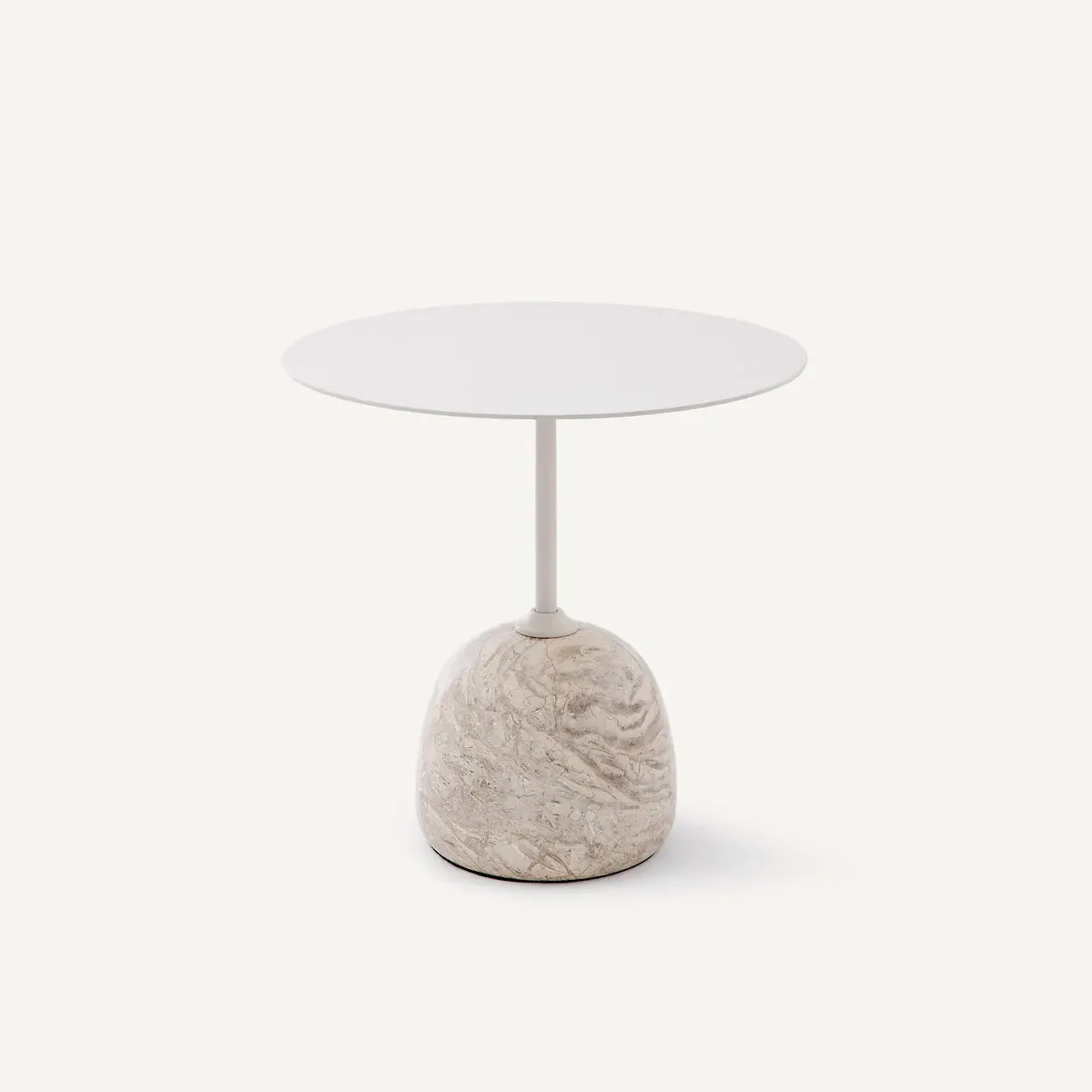 Balastro Round Side Table - Marble, Iron product