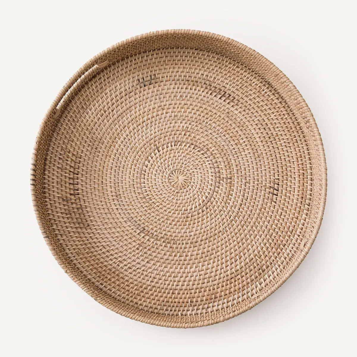 Bibéco Round Woven Rattan Tray - Natural Rattan product