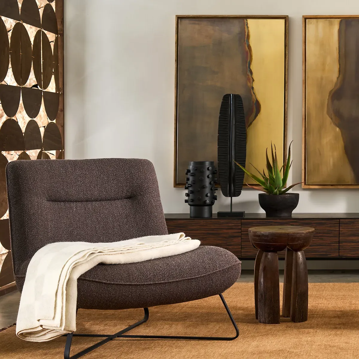 Bisco Side Table - Ground Coffee, Solid Teak alternate view