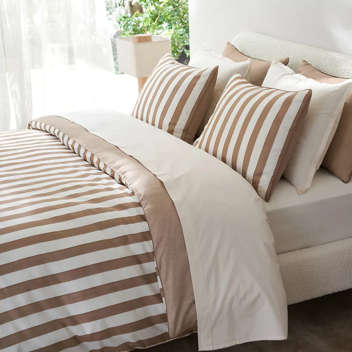 Bleuenna Duvet Cover - Chestnut, Cotton Percale alternate view
