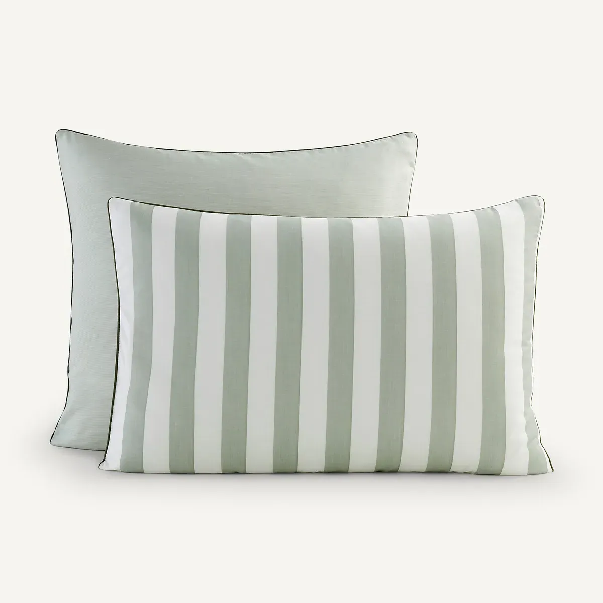Bleuenna Striped Pillowcase - Lime, Cotton & Lyocell alternate view