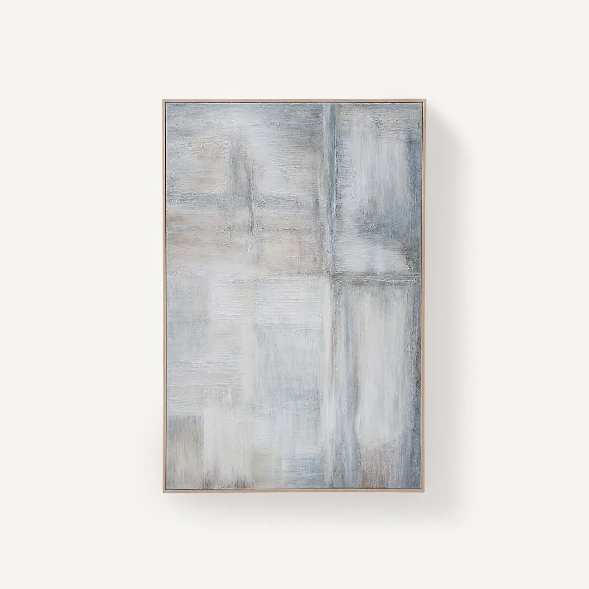 Blur Hand-Painted Canvas Painting - Blue, Linen product