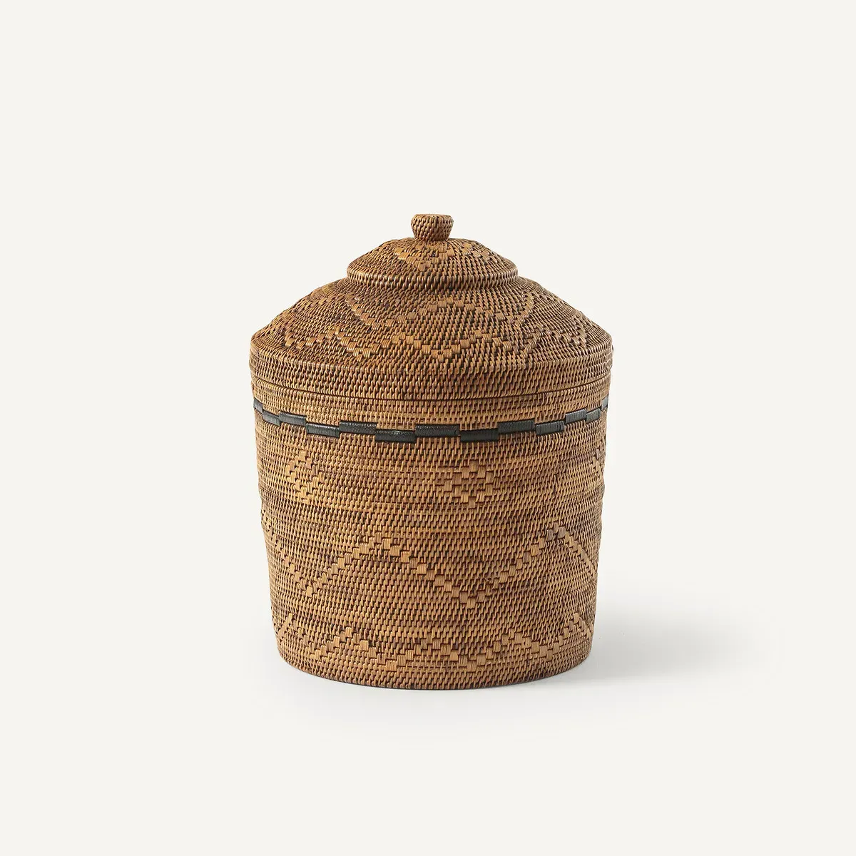 Brazil Woven Bamboo & Rattan Basket - Brown product