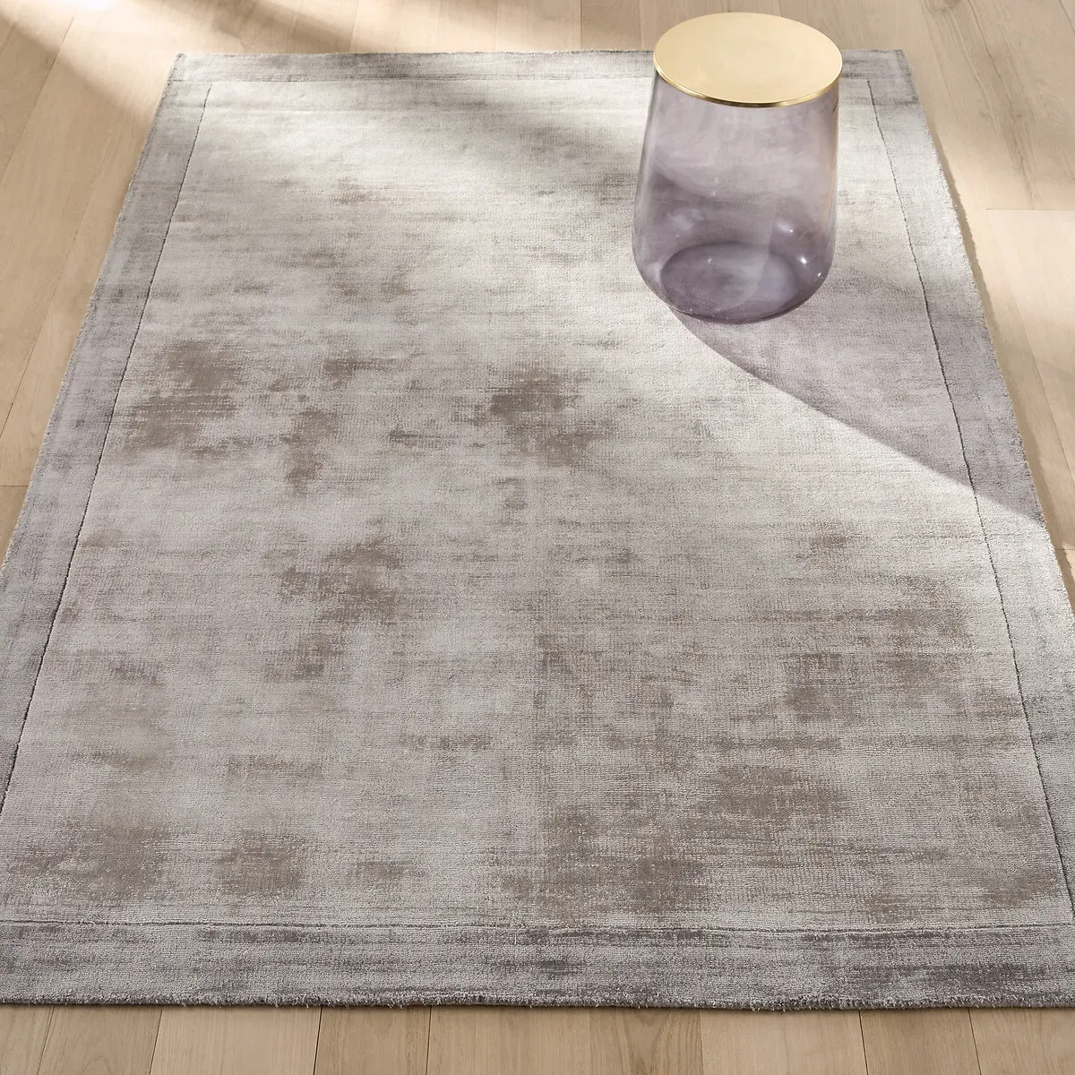 Burada Hand Woven Rug - Light Grey, Lyocell product