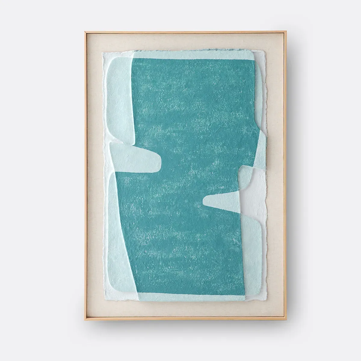 Caldera Embossed Rice Paper Wall Art - Pale Green product