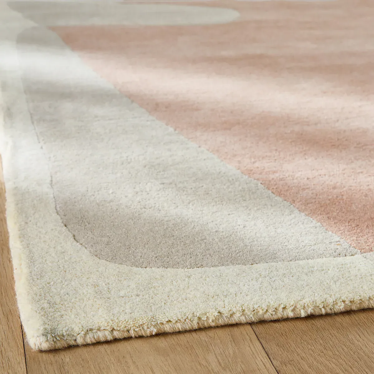 Caldera Hand Tufted Rug - Pinky Beige, Wool & Lyocell alternate view