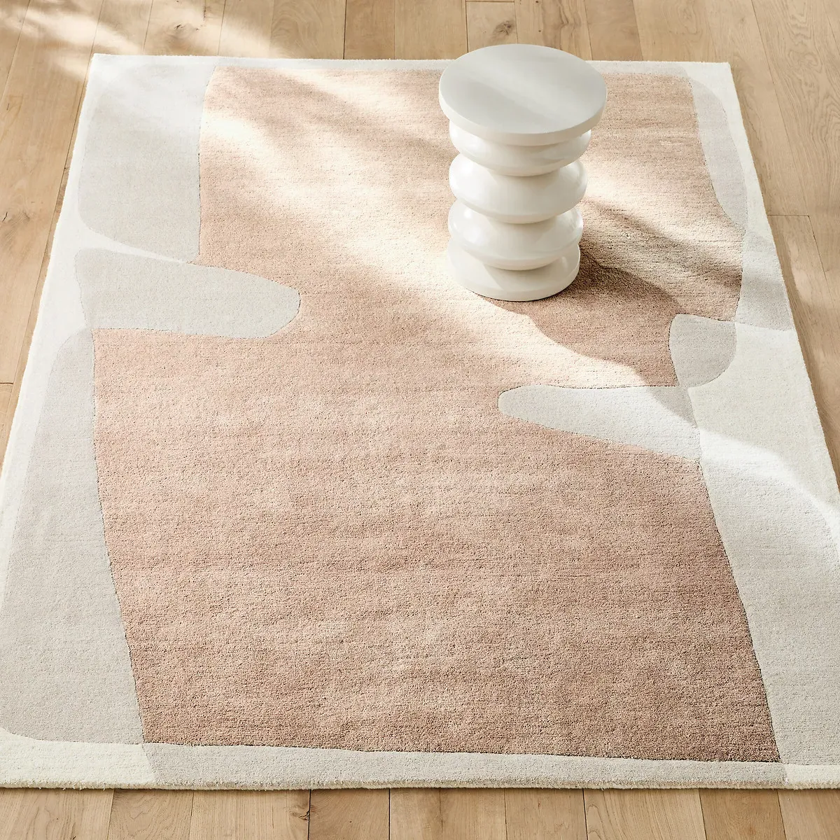 Caldera Hand Tufted Rug - Pinky Beige, Wool & Lyocell product