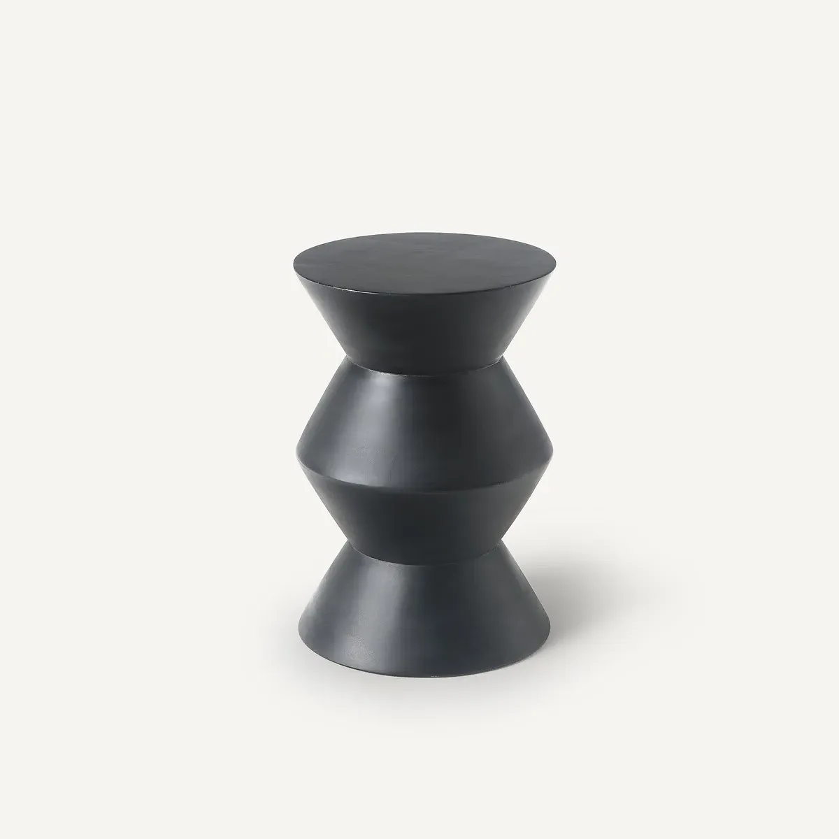 Calendes Round Side Table - Black, Mango Wood product