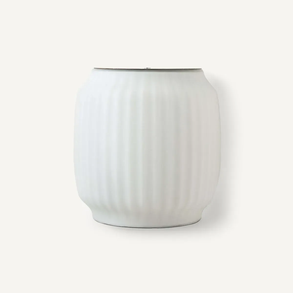 Canelé Opaline Glass Wall Lamp - White, Steel product