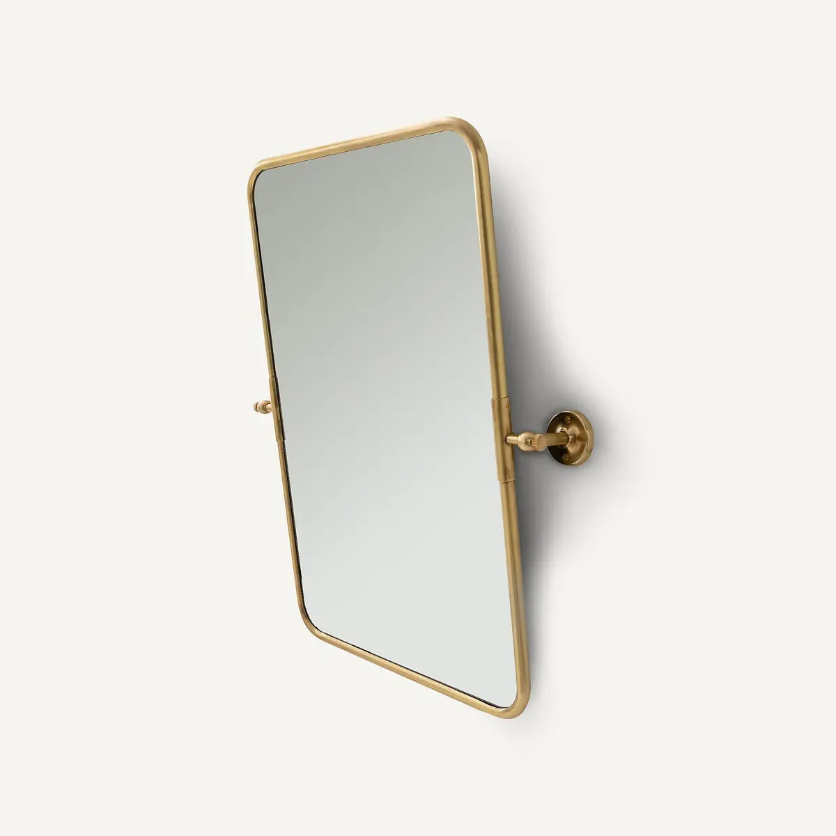 Cassandre Rectangular Pivoting Mirror - Brass, Metal alternate view