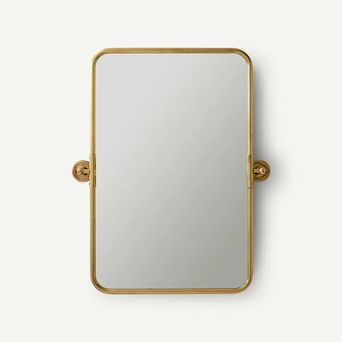Cassandre Rectangular Pivoting Mirror - Brass, Metal product
