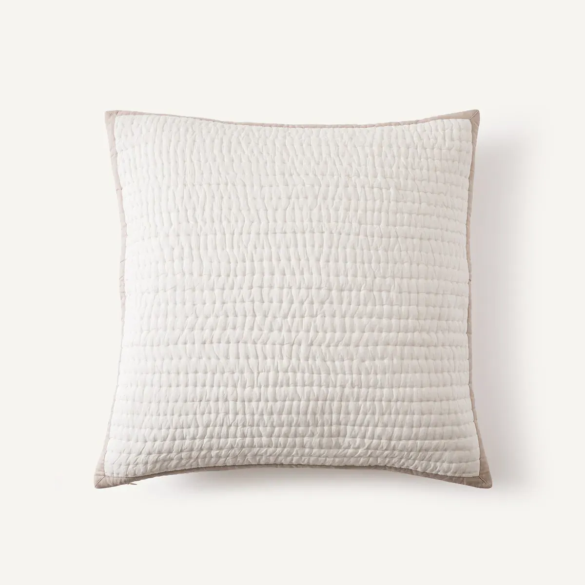 Celestino Quilted Cushion Cover - Off White, Cotton Voile product