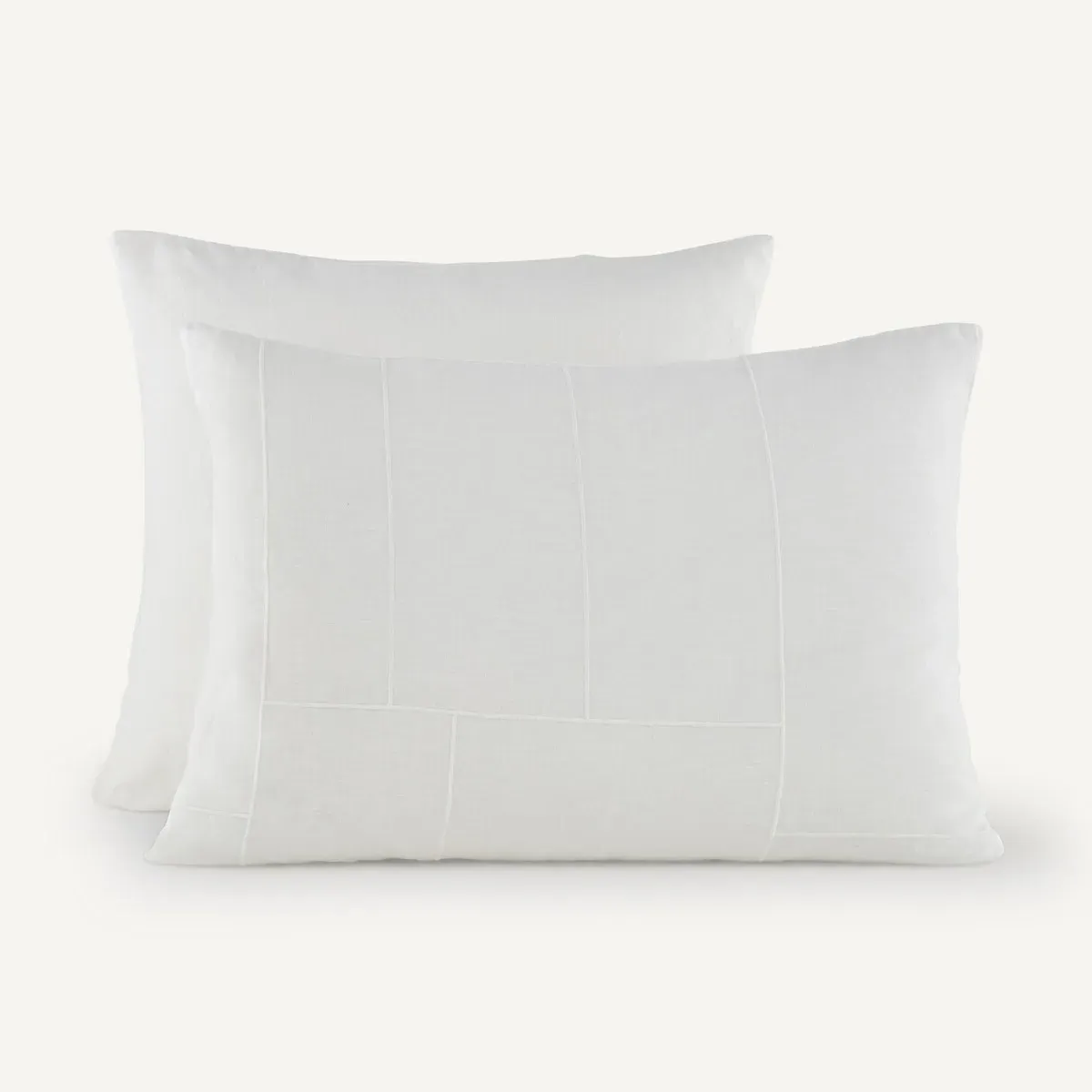Chiba European Washed Linen Pillowcase - White, Linen alternate view