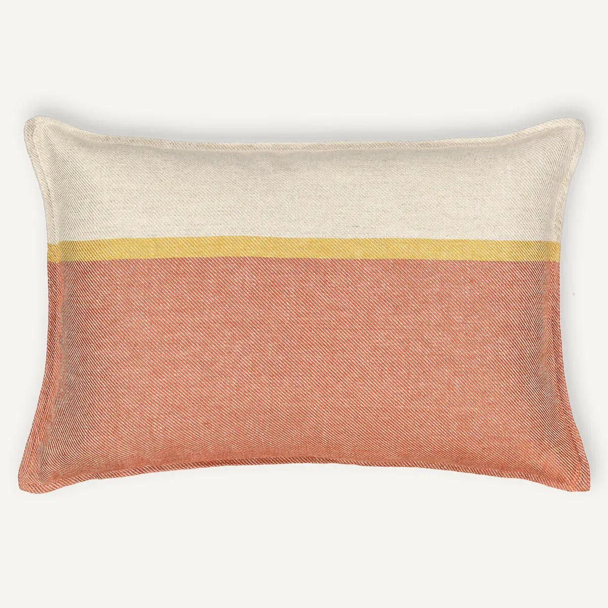 Cirrus Cushion Cover - Orange Stripe, Linen product