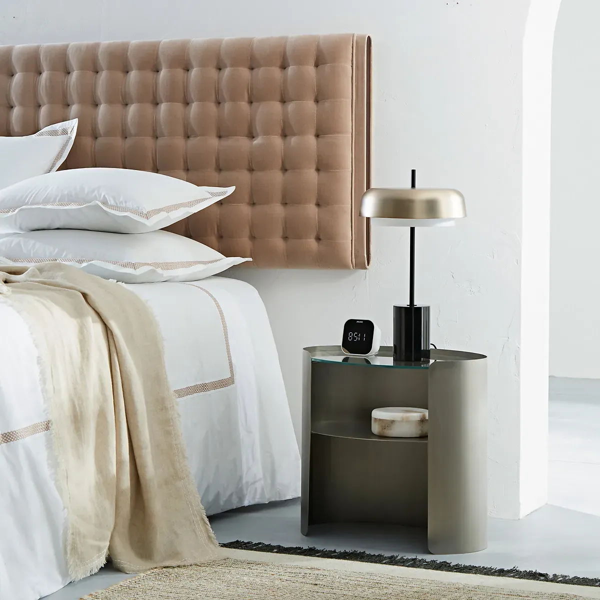 Clepsos Table Lamp with Dimmer - Mocha, Marble alternate view