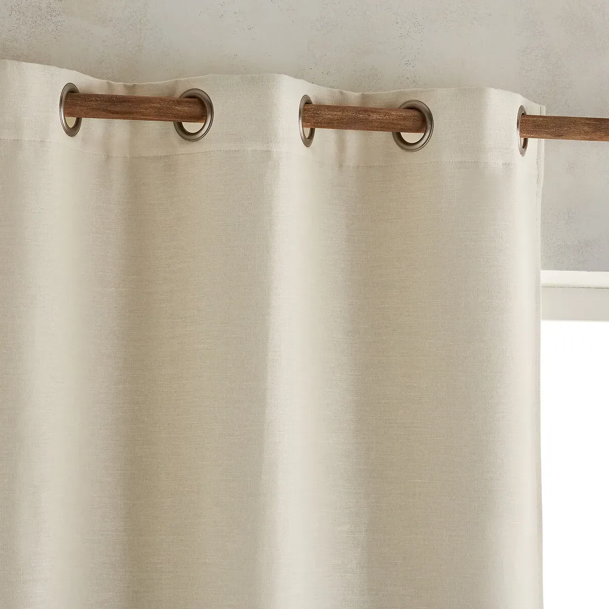 Colin Blackout Curtain with Eyelets - White Foam, Linen alternate view