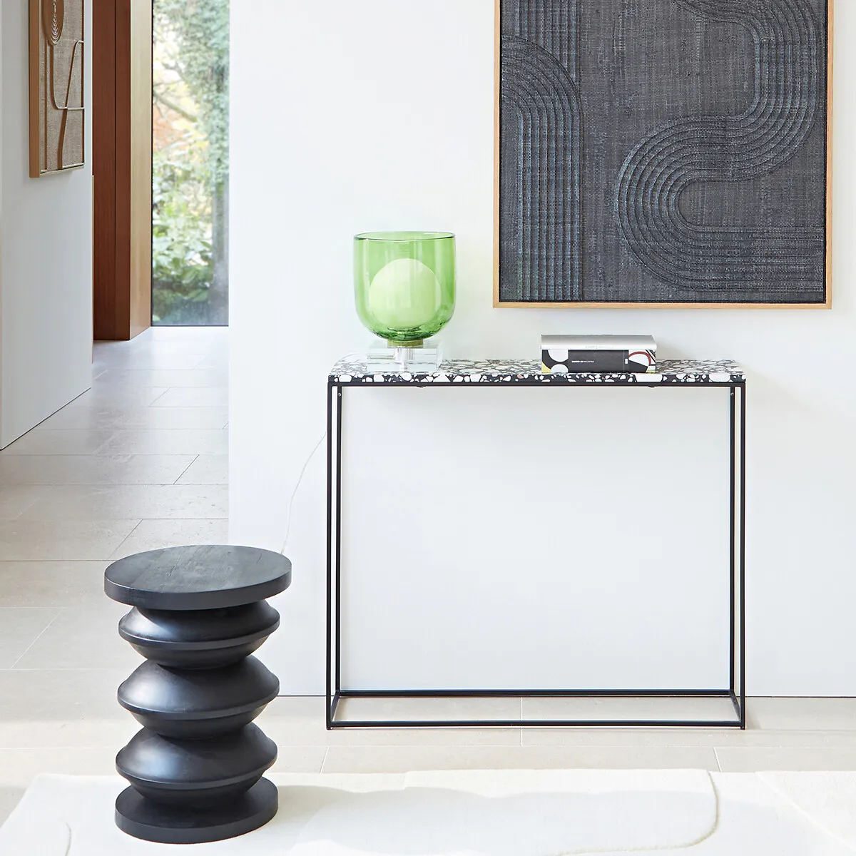 Copala Acrylic and Coloured Glass Lamp - Green alternate view