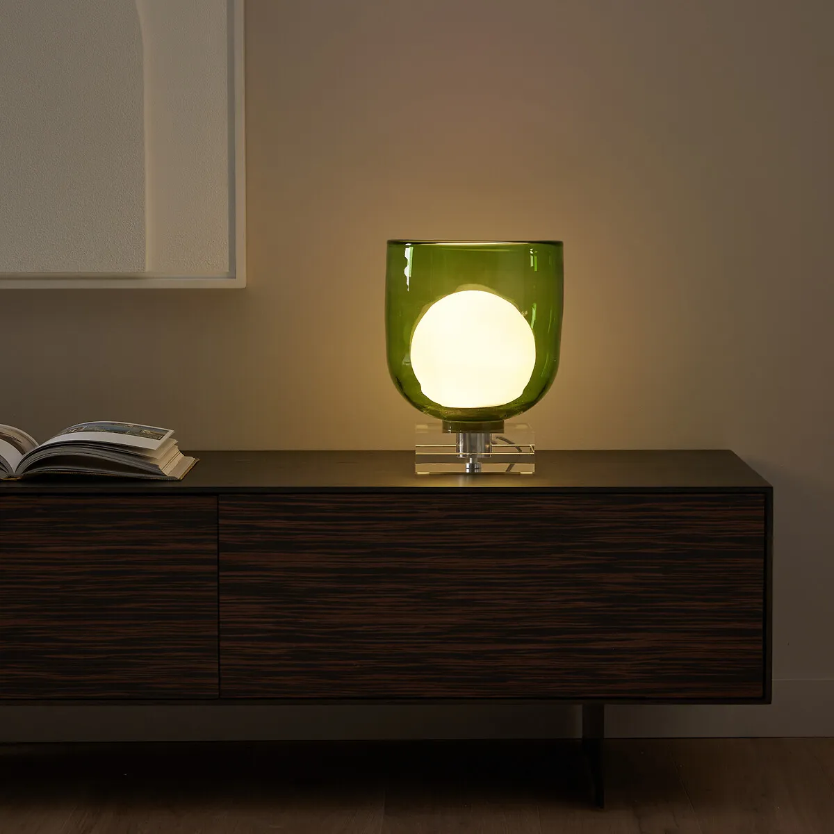Copala Acrylic and Coloured Glass Lamp - Green product