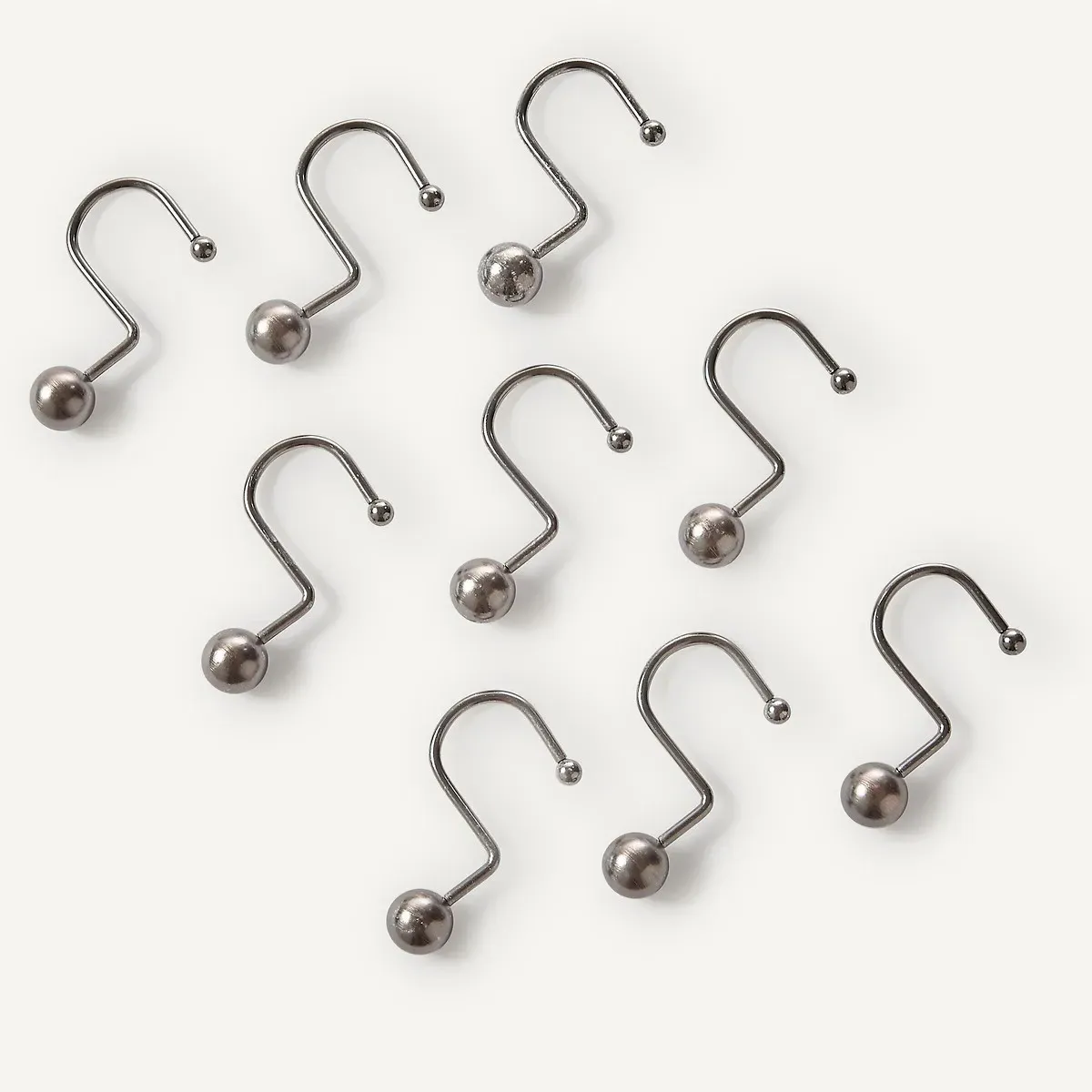 Copalme Set of 10 Curtain Hooks - Gun Metal, Stainless Steel product