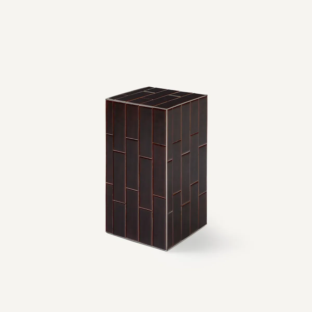 Cérami Side Table - Mahogany Brown, Ceramic product