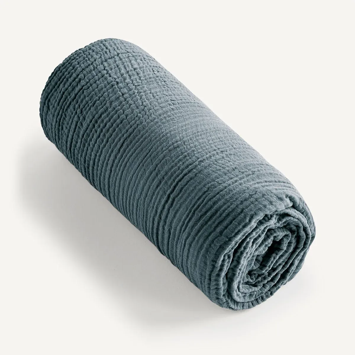 Cuddly Fitted Sheet - Twilight Blue, Organic Cotton Muslin product