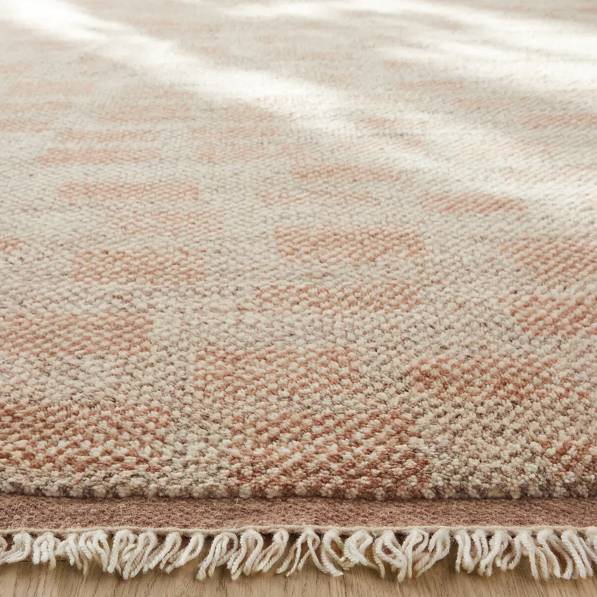 Dalmia Checkerboard Hand-Knotted Rug - Ecru, Wool alternate view
