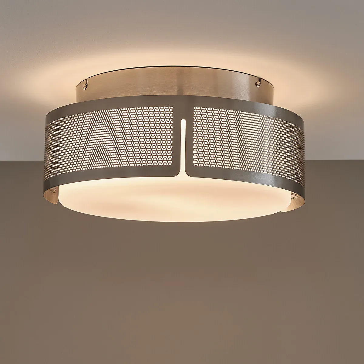 Darja Round Wall/Ceiling Light - Satin Nickel, Iron alternate view
