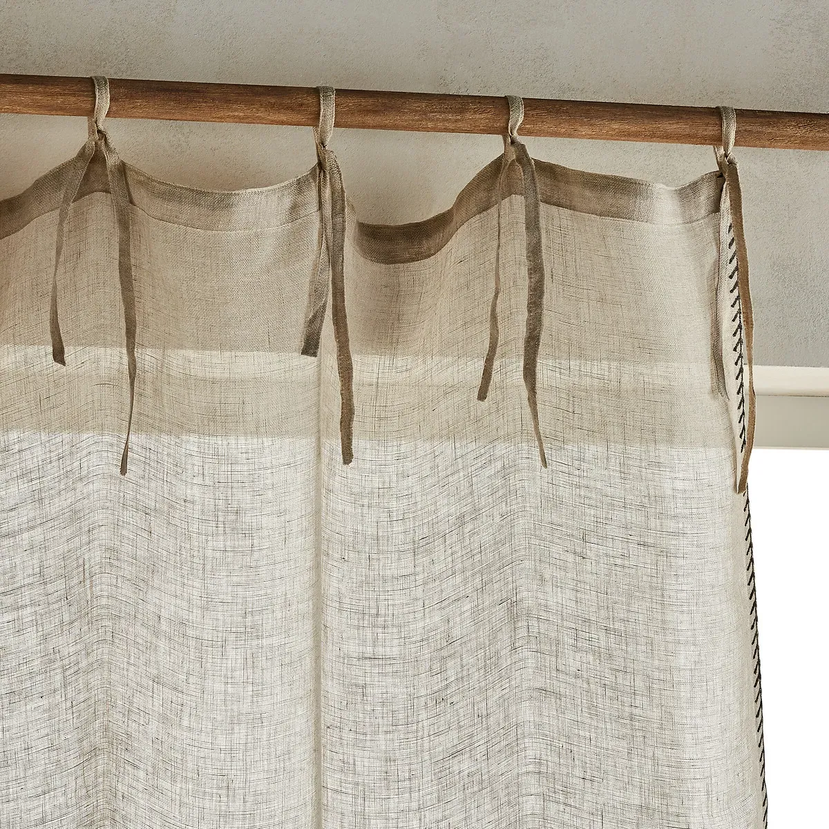 Delhia Voile Curtain - Natural, Linen alternate view
