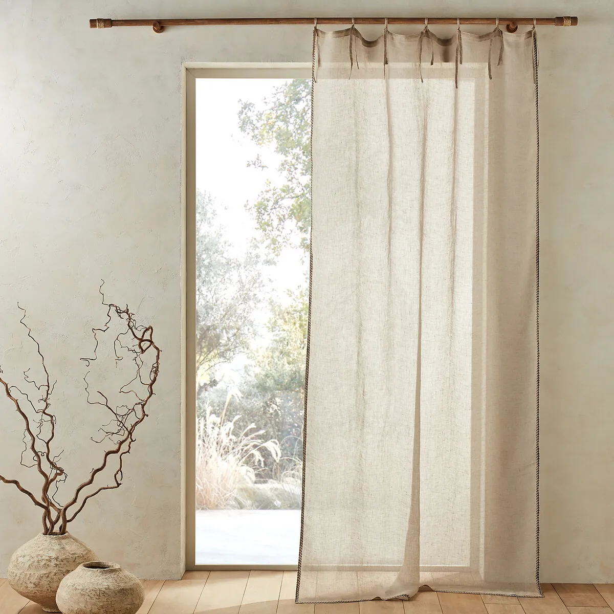 Delhia Voile Curtain - Natural, Linen product