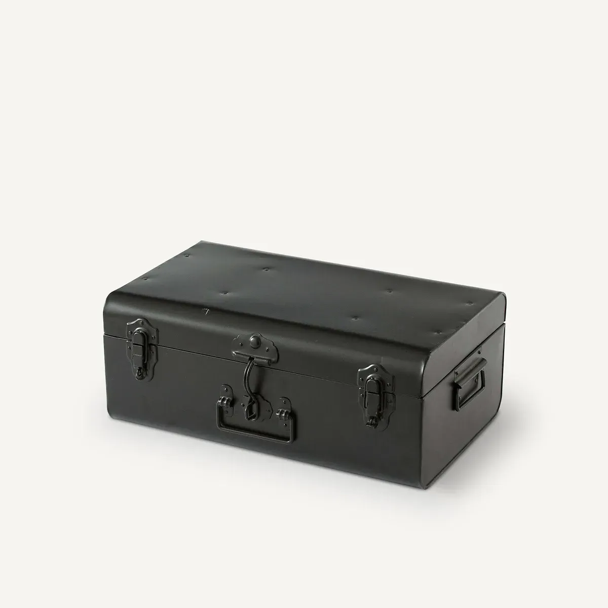 Denise Metal Storage Trunk - Black, Galvanised Iron product