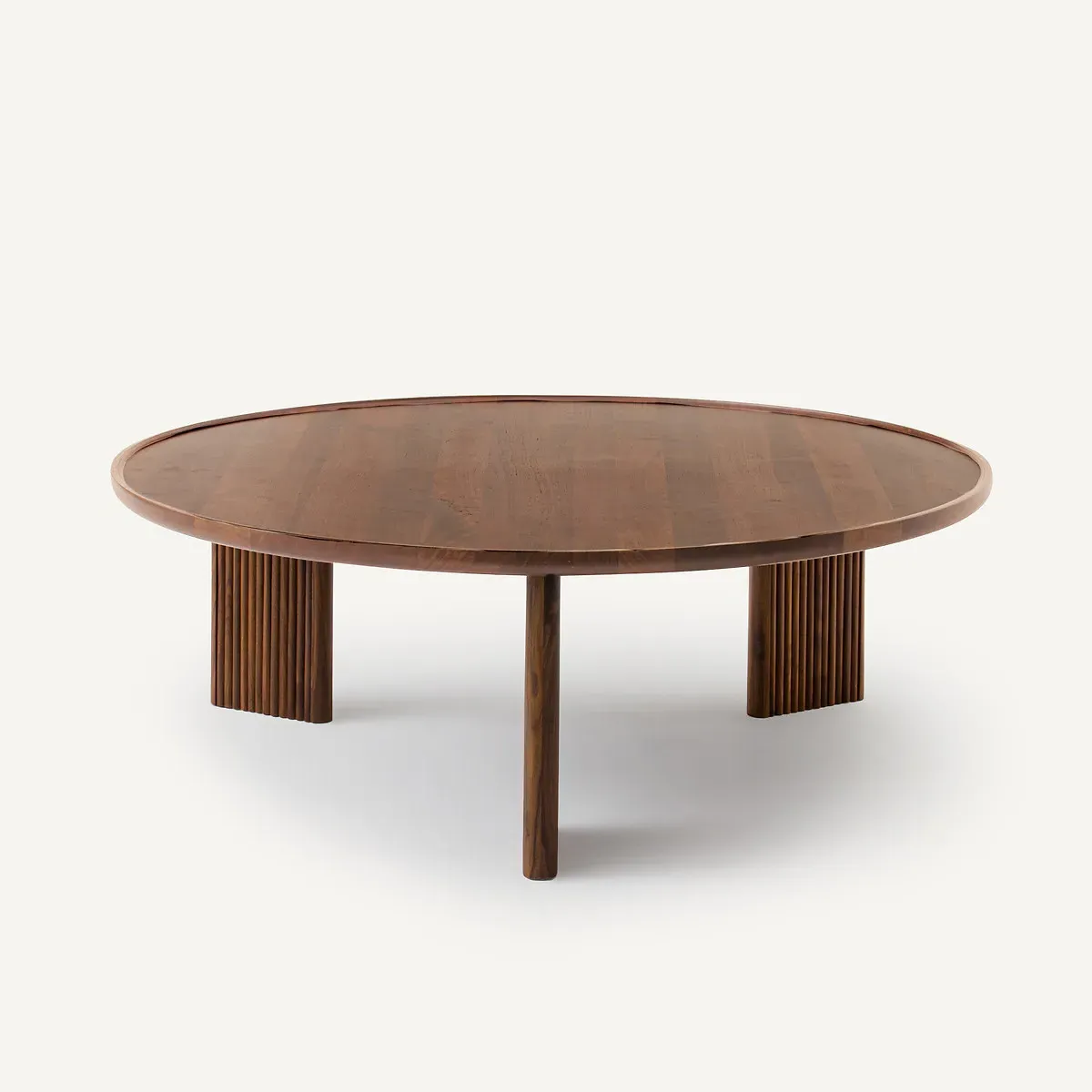 Diagil Round Coffee Table - Walnut, Solid Wood alternate view