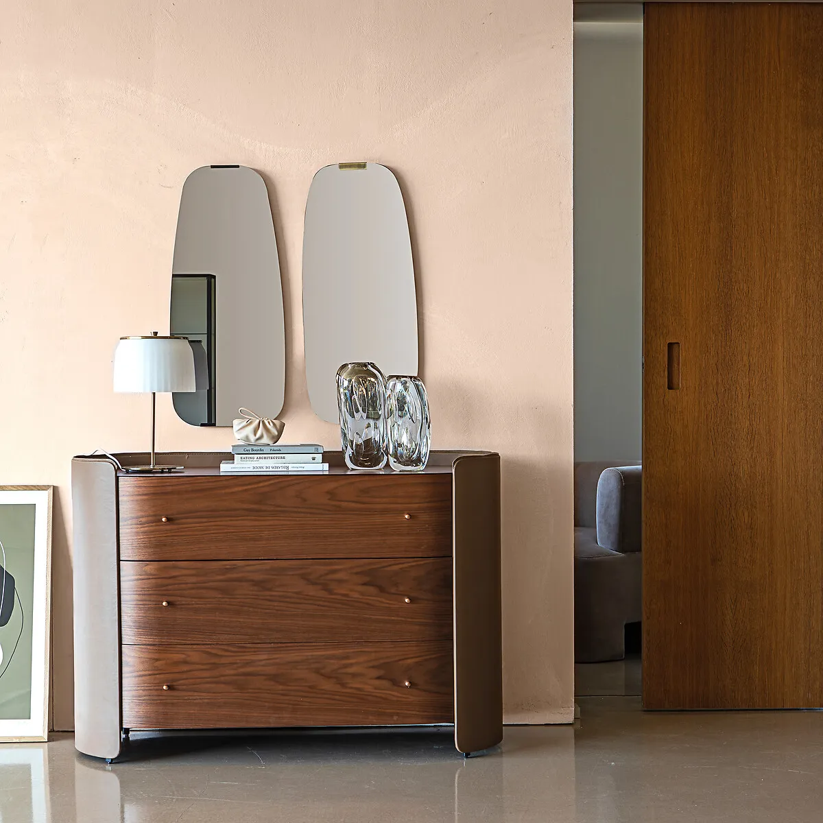 Dialect H72.5cm Smoked Glass Mirror - Brass alternate view