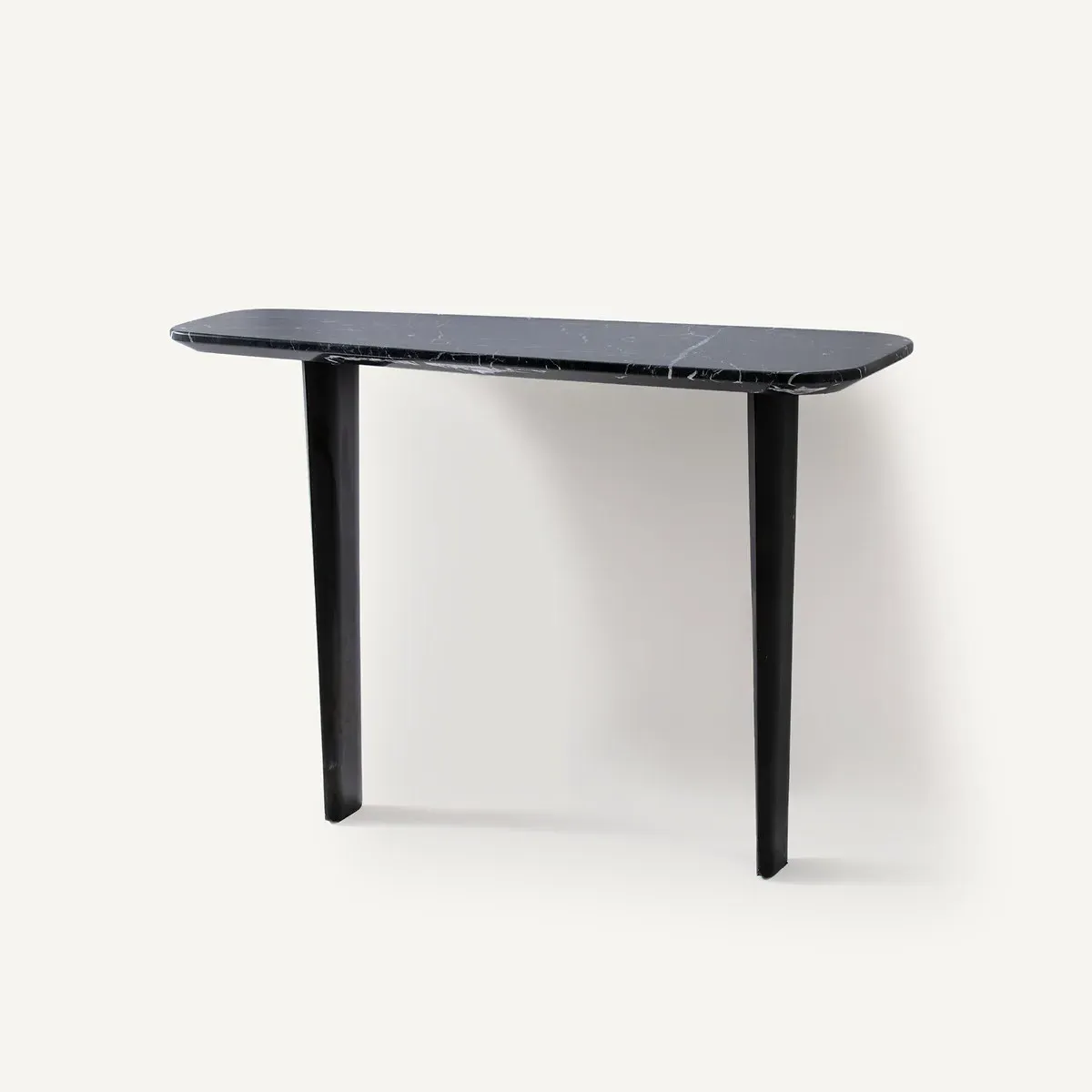 Dolmena Console Table - Black Marble, Metal product