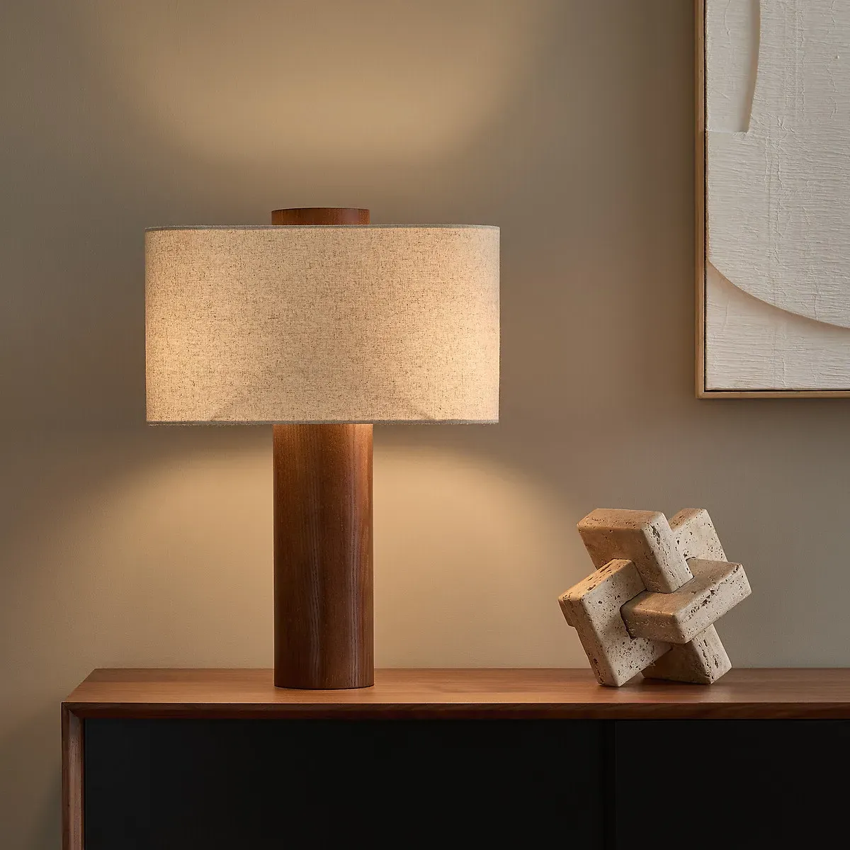 Dryade Table Lamp - Walnut, Ash & Linen product