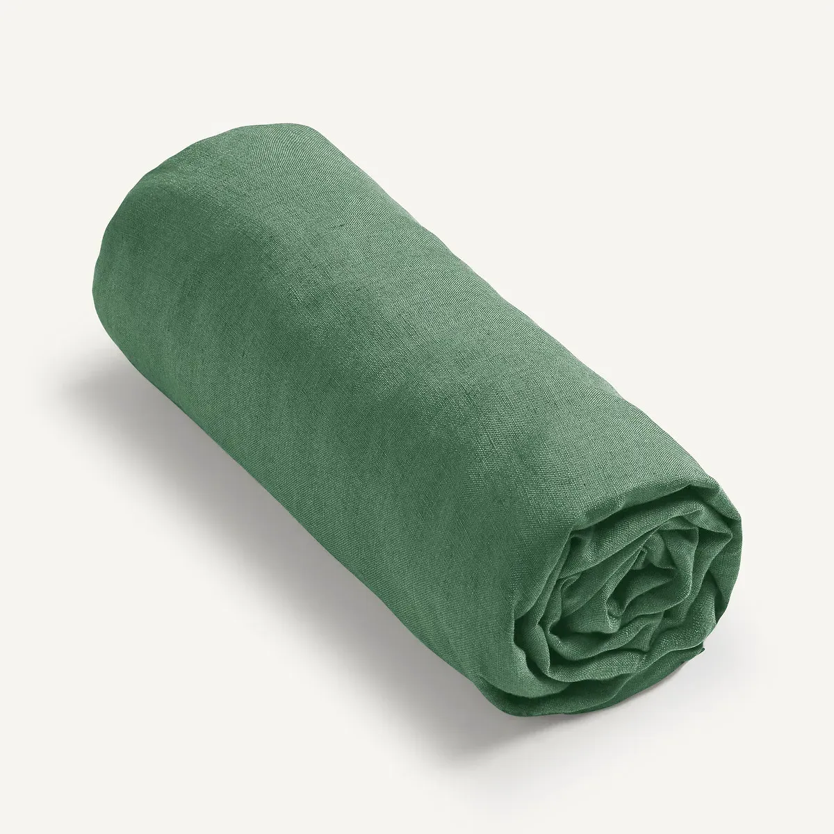 Elina Child's Fitted Sheet - Green, Washed Linen product