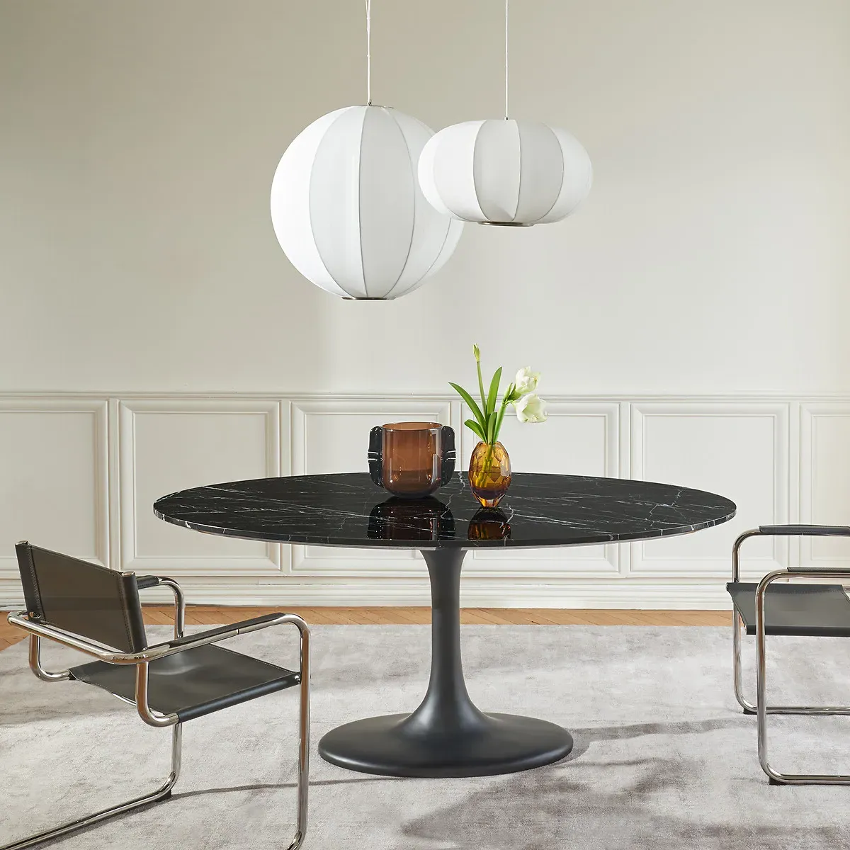 Elipso Ellipse-Shaped Table Base - Black, Fibreglass alternate view