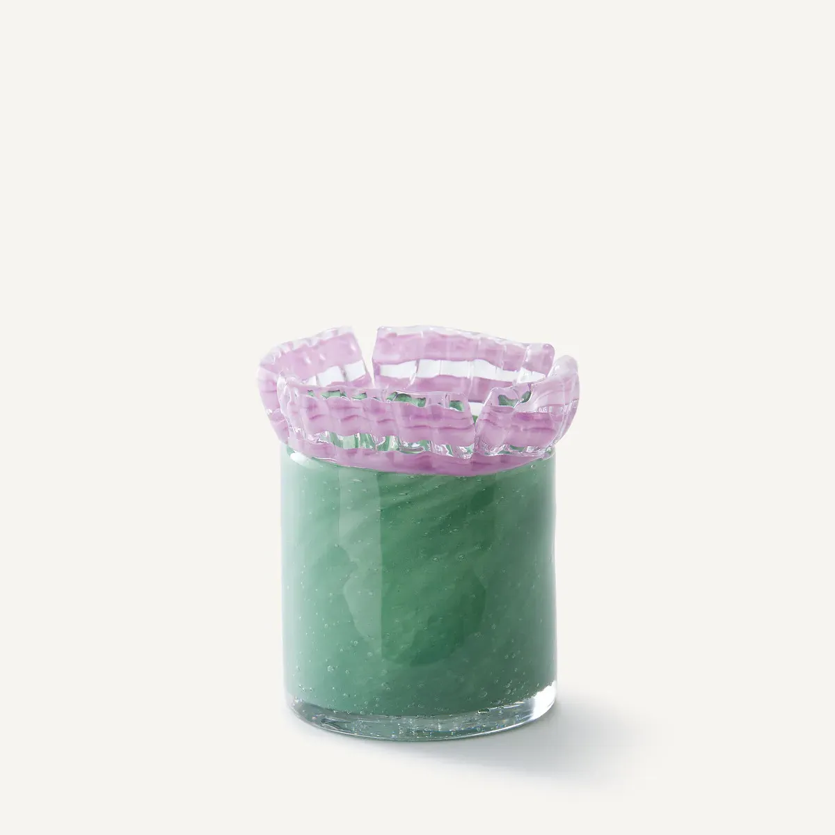 Eloria Chiselled Glass Vase H13cm - Green product
