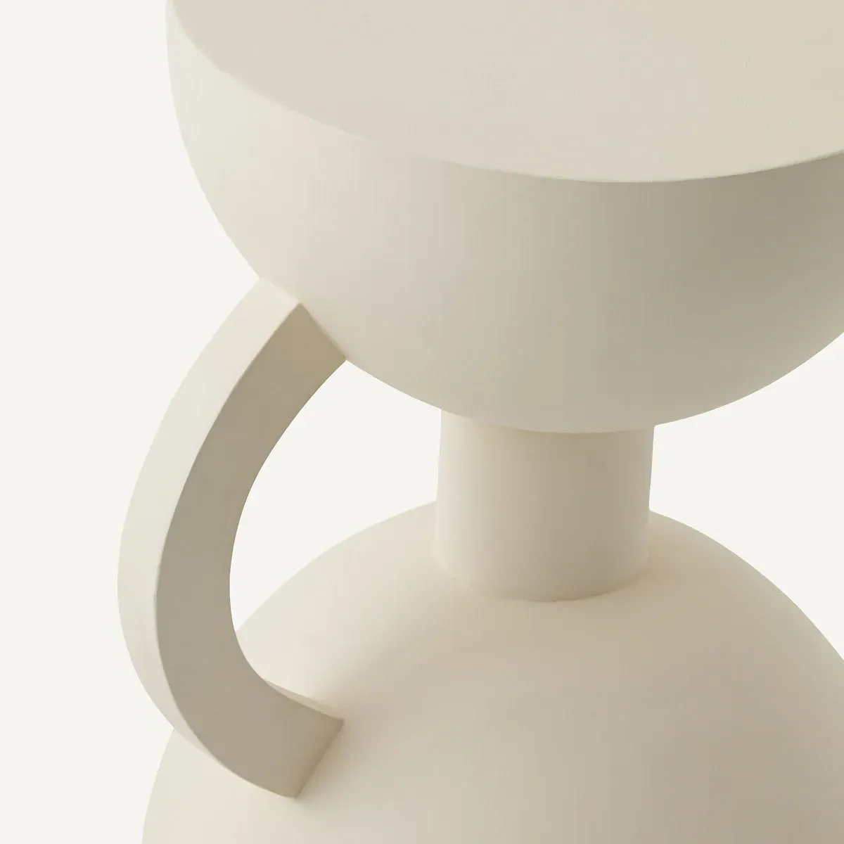Elouan Round Sofa Side Table - White, Mango Wood alternate view