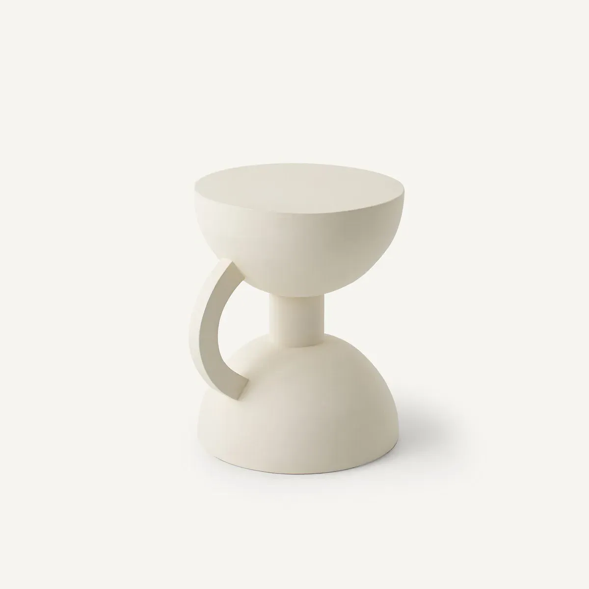 Elouan Round Sofa Side Table - White, Mango Wood product