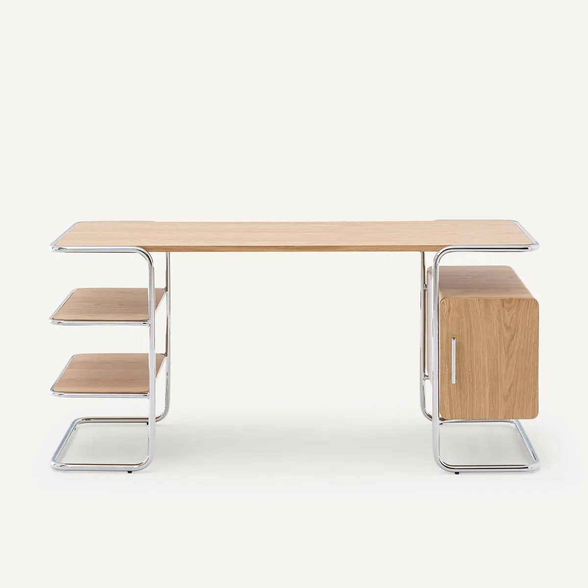 Emlyn Desk with Storage - Natural Oak, MDF alternate view