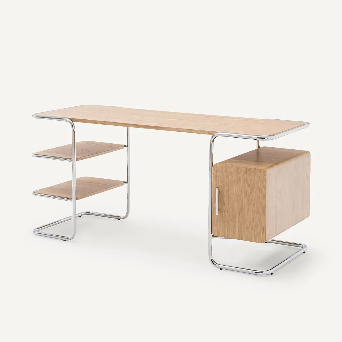 Emlyn Desk with Storage - Natural Oak, MDF product