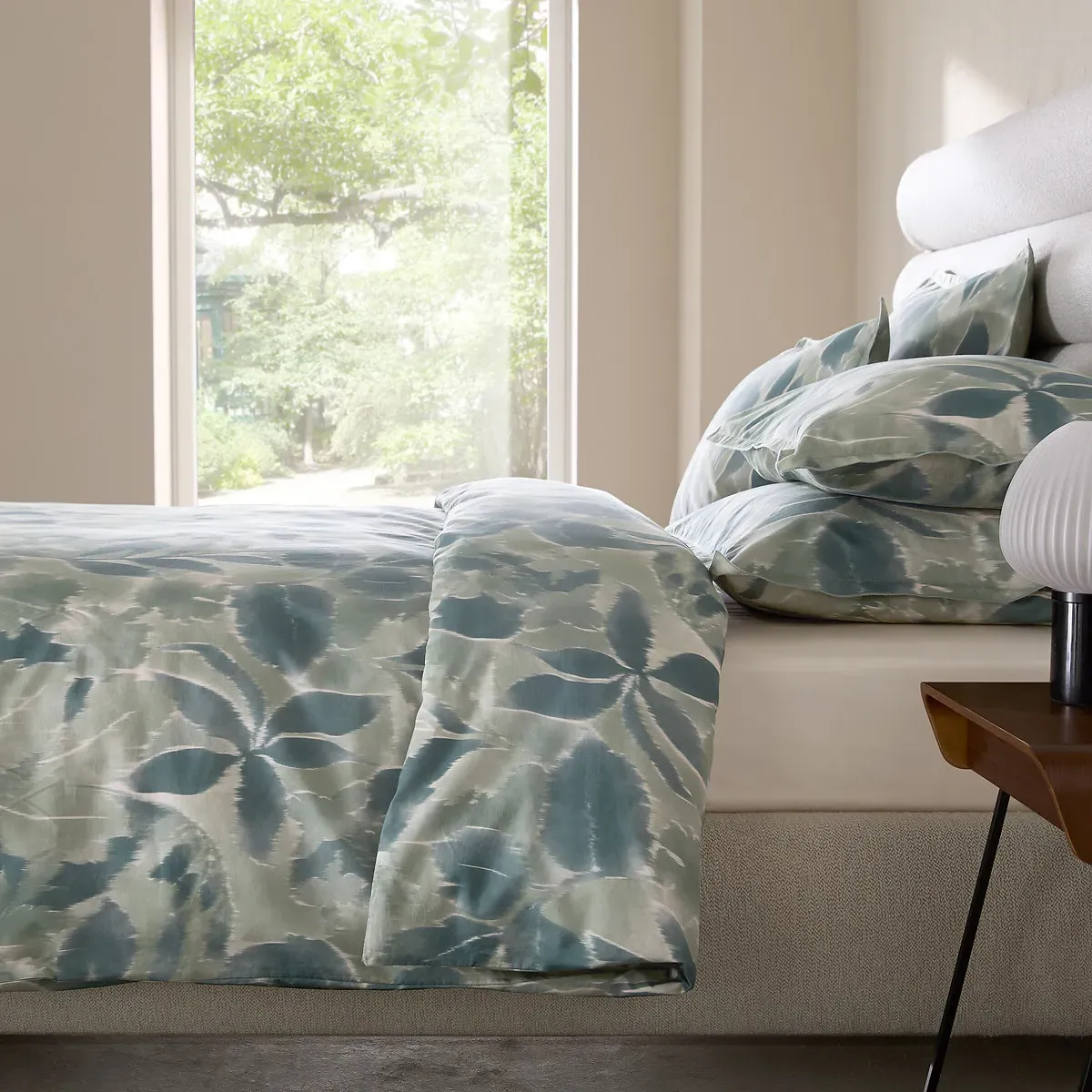 Eolia Duvet Cover - Pale Green, Cotton Satin product