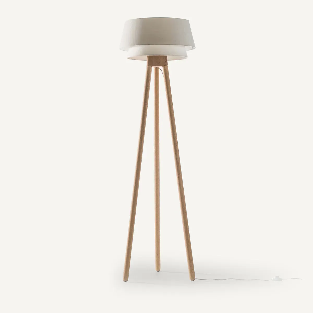 Epilogon Tripod Floor Lamp Base - Oak, Wood product