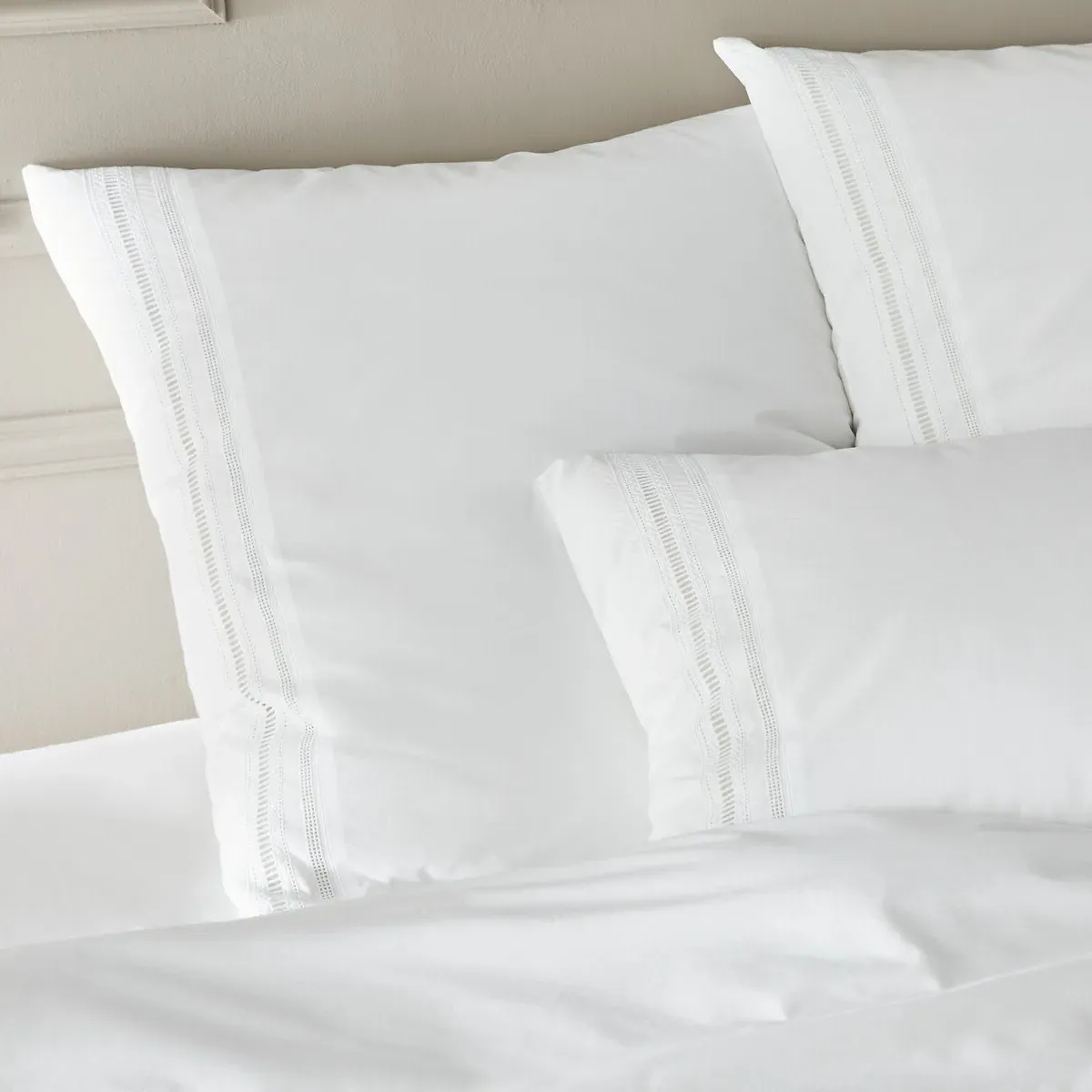 Florentina Duvet Cover Broderie Anglaise - White, Cotton Percale alternate view