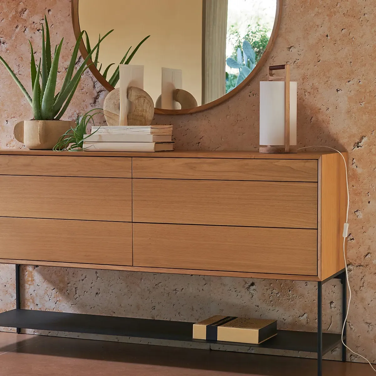 Fodéo Table Lamp - Opaline, Solid Oak alternate view